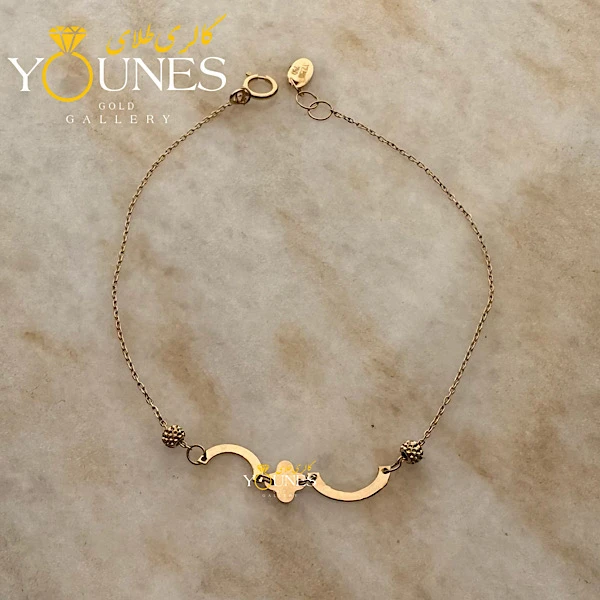 دستبند لیزری ونکلیف گوی تراش دار طلا